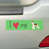 I Liebe mein Drahtfox-Terrier Autoaufkleber (Auf Auto)