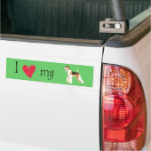I Liebe mein Drahtfox-Terrier Autoaufkleber (Auf Lkw)