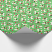 I Liebe mein Drahtfox-Terrier Geschenkpapier (Ecke)