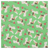I Liebe mein Drahtfox-Terrier Stoff (Muster)