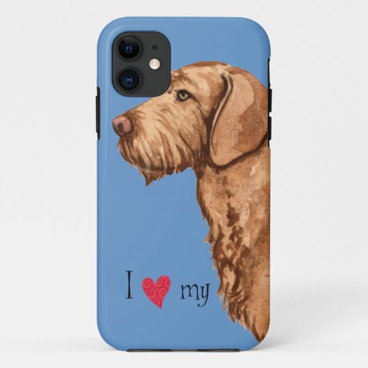 I Liebe mein Drahthaar Vizsla Case-Mate iPhone Hülle (Rückseite)