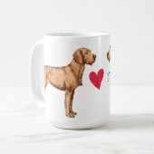 I Liebe mein Drahthaar Vizsla Kaffeetasse (Vorderseite Links)