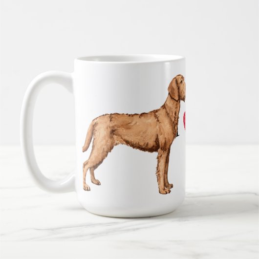 I Liebe mein Drahthaar Vizsla Kaffeetasse (Links)