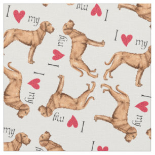 I Liebe mein Drahthaar Vizsla Stoff