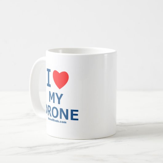 I Liebe mein Drohne Kaffeetasse (Vorderseite Links)