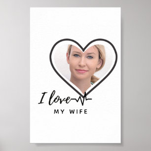 I Liebe Mein Ehefrau FOTO Geschenk - Bester Freund Poster