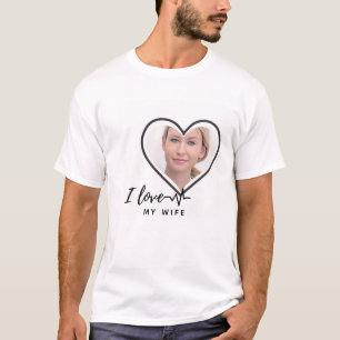 I Liebe Mein Ehefrau FOTO Geschenk - Bester Freund T-Shirt