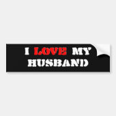 I Liebe mein Ehemann Autoaufkleber (Vorne)