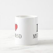 I Liebe mein Ehemann Kaffeetasse (Mittel)