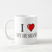 I Liebe mein Ehemann Kaffeetasse (Links)