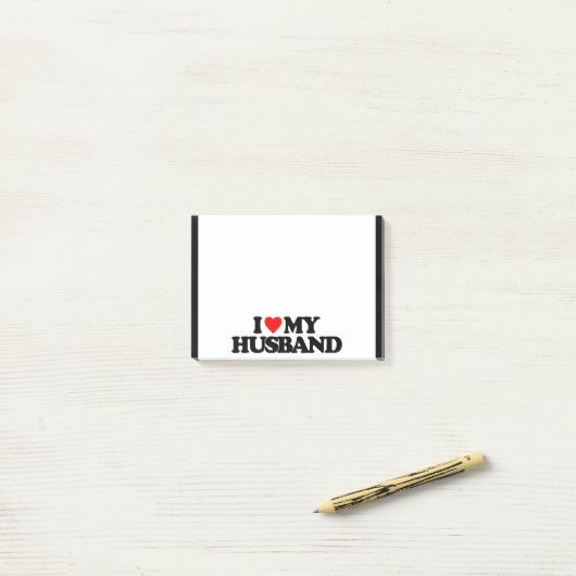 I LIEBE MEIN EHEMANN POST-IT KLEBEZETTEL (Auf Schreibtisch)