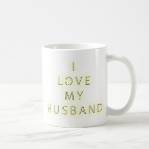 I Liebe mein Ehemann (Schwarzes) Kaffeetasse