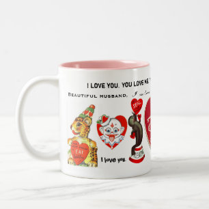 I Liebe mein Ehemann Zweifarbige Tasse