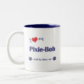 I Liebe mein Elf-Bob (männliche Katze) Zweifarbige Tasse (Links)