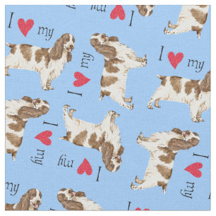 I Liebe mein englischer Cockerspaniel Stoff