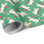 I Liebe mein englischer Setzer Geschenkpapier (Rolleneckpunkt)