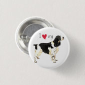 I Liebe mein englischer SpringerSpaniel Button (Vorne & Hinten)