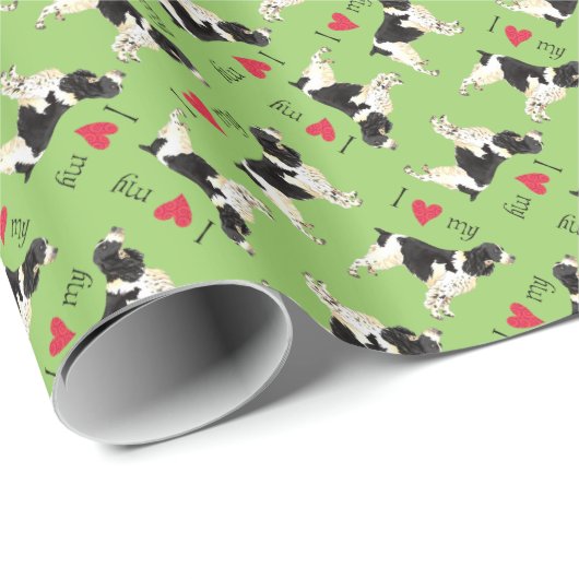 I Liebe mein englischer SpringerSpaniel Geschenkpapier (Rolleneckpunkt)