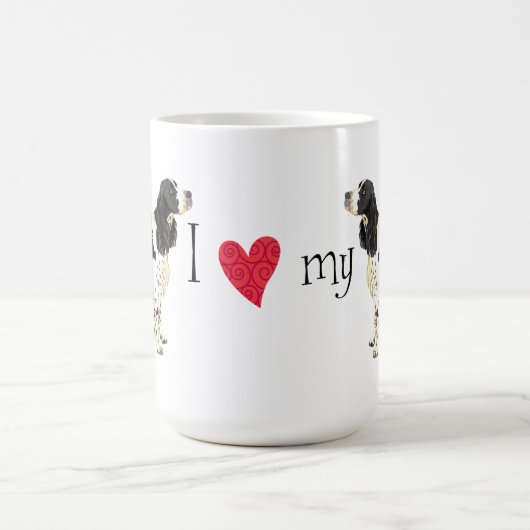 I Liebe mein englischer SpringerSpaniel Kaffeetasse (Mittel)