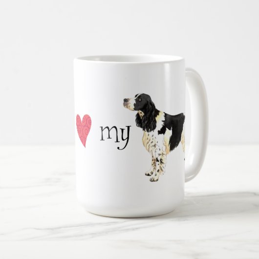 I Liebe mein englischer SpringerSpaniel Kaffeetasse (VorderseiteRechts)