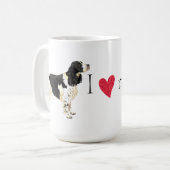 I Liebe mein englischer SpringerSpaniel Kaffeetasse (Vorderseite Links)