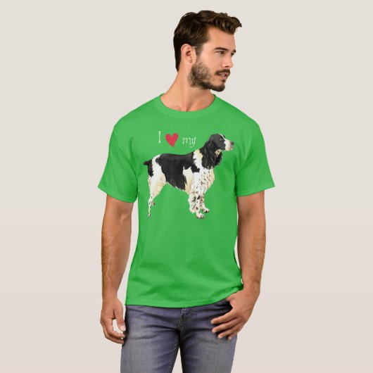 I Liebe mein englischer SpringerSpaniel T-Shirt (Vorne ganz)