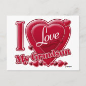 I Liebe mein Enkelrot - Herz Postkarte (Vorderseite)