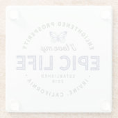 I Liebe mein epischer Leben-Glas-Untersetzer Glasuntersetzer (Rückseite)