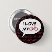 I Liebe mein Fahrrad Cartoon Button (Vorne & Hinten)