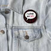 I Liebe mein Fahrrad Cartoon Button (Beispiel)