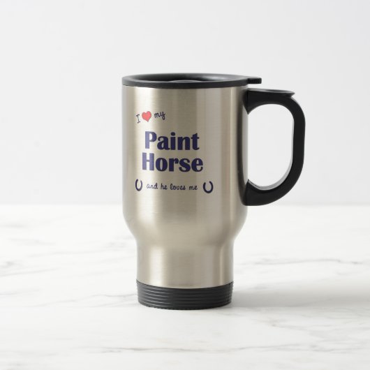 I Liebe mein Farben-Pferd (männliches Pferd) Reisebecher (Rechts)