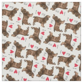 I Liebe mein FeldSpaniel Stoff (Muster)