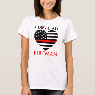 I Liebe Mein Feuerwehrmann - Feuerwehrmann T-Shirt