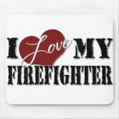 I Liebe mein Feuerwehrmann mousepad (Vorne)