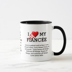 I LIEBE MEIN FIANCÉE Custom Christlich Tasse