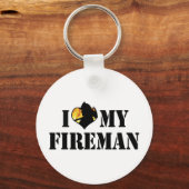 I Liebe Mein Fireman Schlüsselanhänger (Vorderseite)