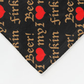 I Liebe mein Firkin-Bier! Fleece-Decke Fleecedecke (Ecke)