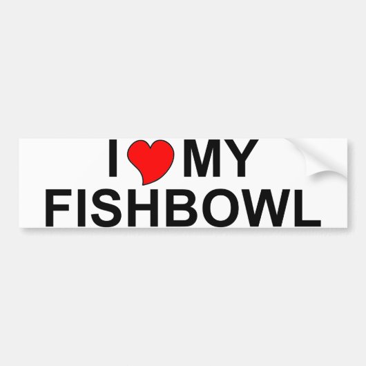 I Liebe mein Fishbowl Autoaufkleber (Vorne)