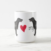 I Liebe mein Flach-Überzogener Retriever Kaffeetasse (Mittel)