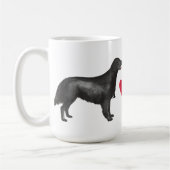 I Liebe mein Flach-Überzogener Retriever Kaffeetasse (Links)