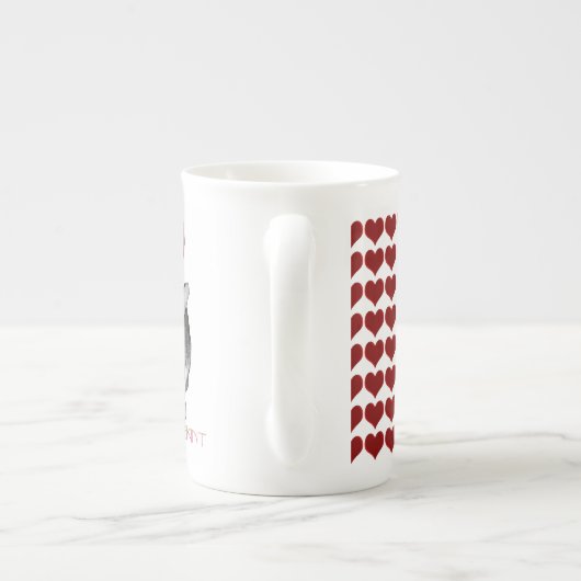 I Liebe mein flämisches riesiges Häschen Porzellantasse (Rückseite)