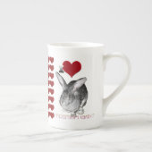 I Liebe mein flämisches riesiges Häschen Porzellantasse (Rechts)