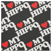 I LIEBE MEIN FLUSSPFERD STOFF (Muster)