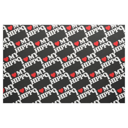 I LIEBE MEIN FLUSSPFERD STOFF (Fat Quarter (45,7 x 55,9 cm))