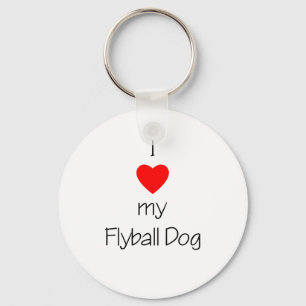 I Liebe mein Flyball Hund Schlüsselanhänger