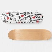 I Liebe mein Freund-AutoaufkleberSkateboard Skateboard (Horizontal)