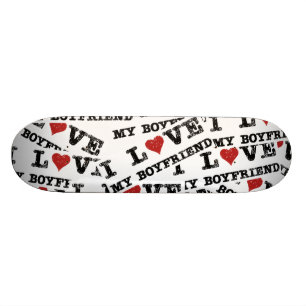 I Liebe mein Freund-AutoaufkleberSkateboard Skateboard