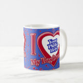 I Liebe Mein Freund Foto Red Hearts Deep Royal Bl Kaffeetasse (VorderseiteRechts)