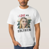 I Liebe Mein Freund Grunge Custom Foto T-Shirt (Vorderseite)
