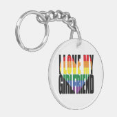 I Liebe Mein Freund Herzrasen Custom Foto Schlüsselanhänger (Vorderseite links)